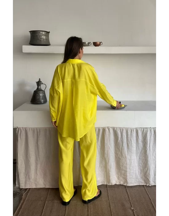 GÖMLEK - PANTOLON TAKIM - Sarı