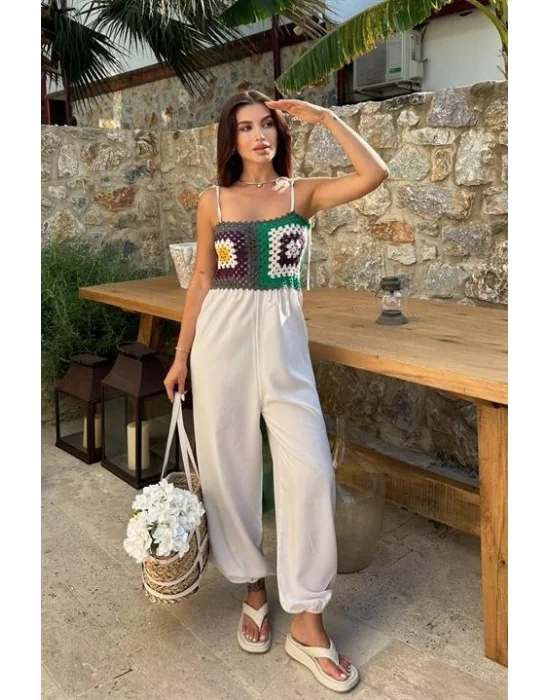 Jasmin Süzüneli Keten Tulum 1280-08