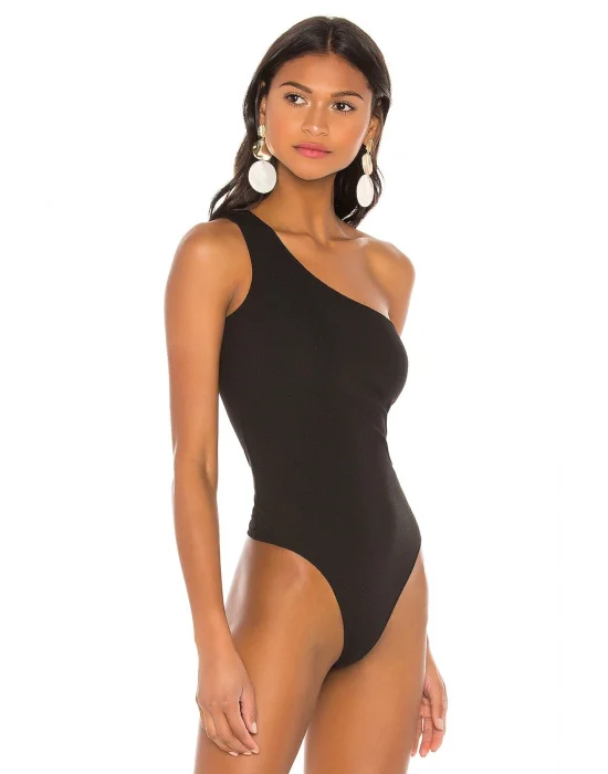Kadın Asimetrik Kesim Tek Omuz Bodysuit