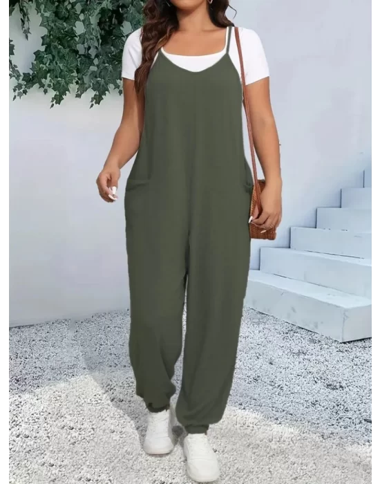 Kadın Askılı Halter Yaka şalvar Tulum