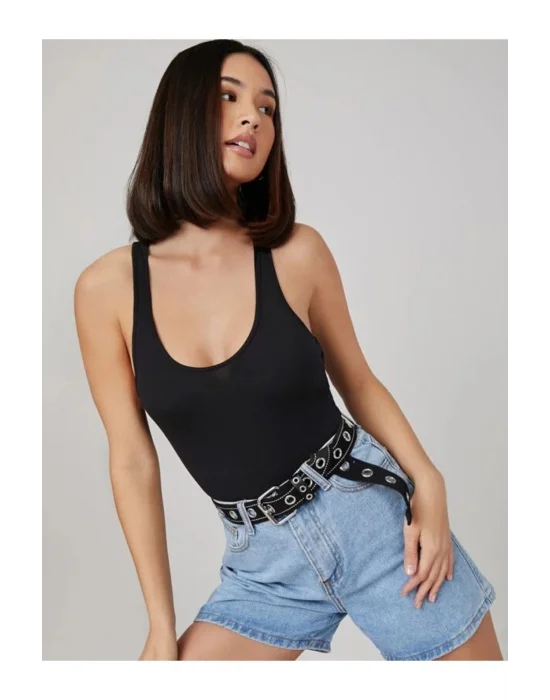 Kadın Askılı Ipek Jarse Bodysuit