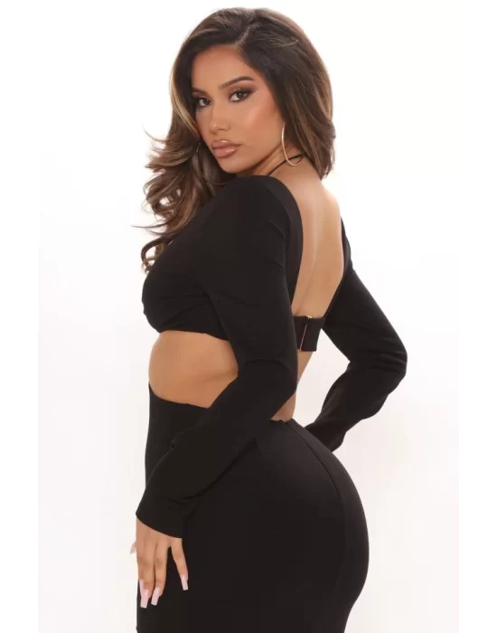 Kadın Full Dekolte Detay Fırsat ürün Seksi Elbise