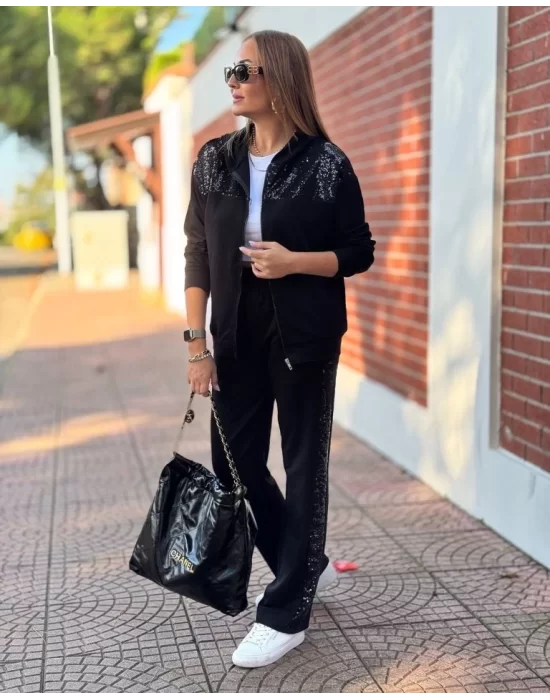 Kadın Iki Iplik Kumaş Pul Ve Fermuar Detaylı Ikili Takım