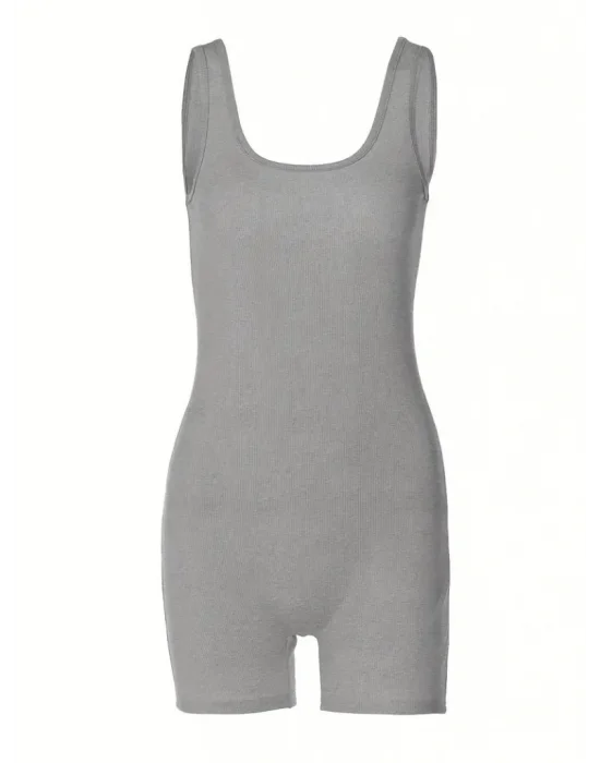 Kadın Kalın Askılı Bodycon Tulum