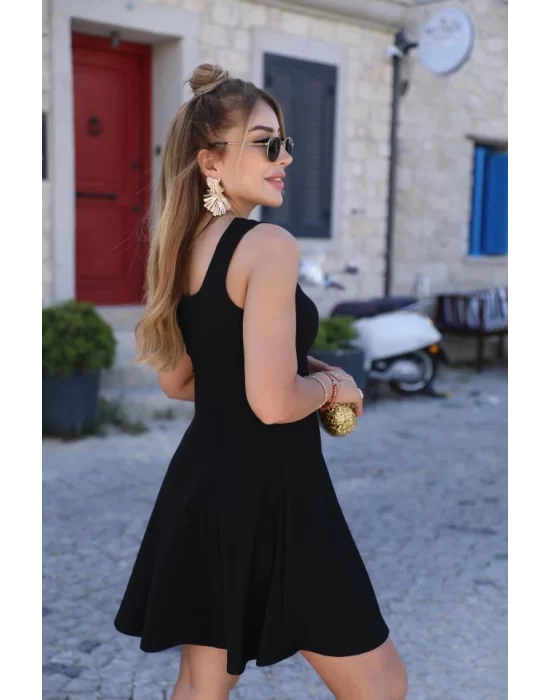 Kadın Kare Yaka Mini Elbise