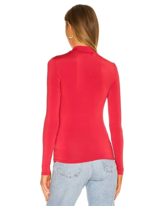 Kadın Kırmızı Uzun Kollu Bluz