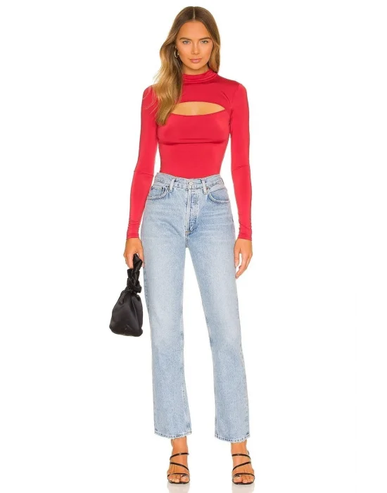 Kadın Kırmızı Uzun Kollu Bluz