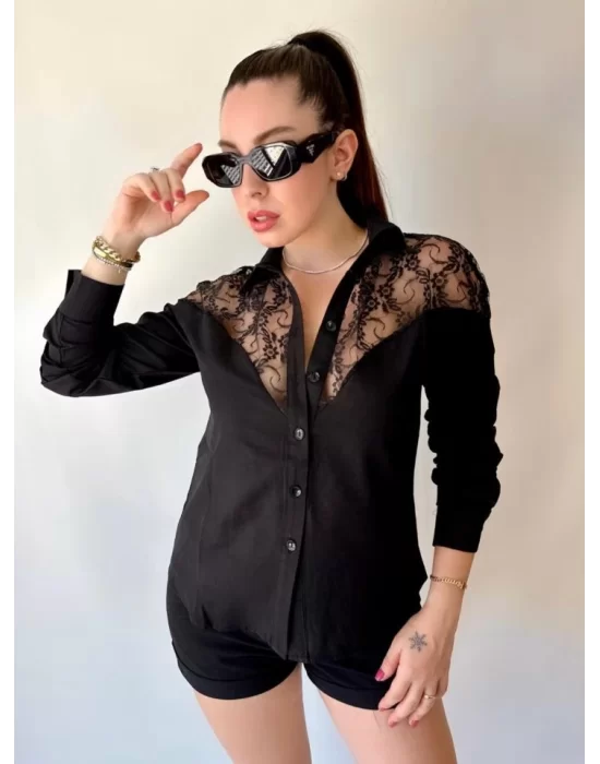 Kadın Püskül Detay Poplin Gömlek Bluz Fırsat Ürün