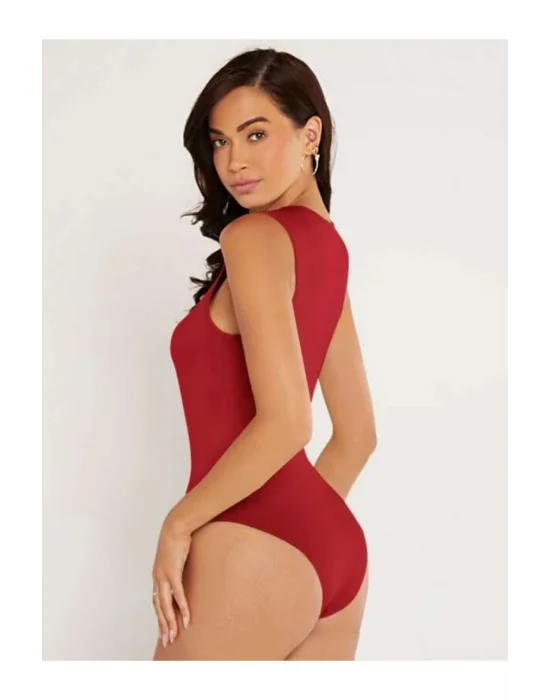 Kadın Sıfır Kol Ipek Jarse Bodysuit