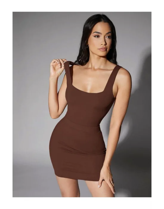 Kadın Sıfır Kol Kalın Askılı Ipek Jarse Bodysuit
