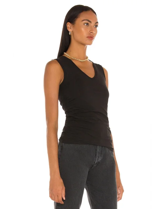 Kadın Sıfır Kol V Yaka Bluz