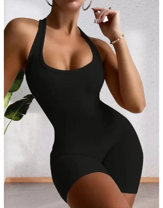 Kadın Sırt Sporcu Kesim Kaşkorse Kumaş Mini Bodycon