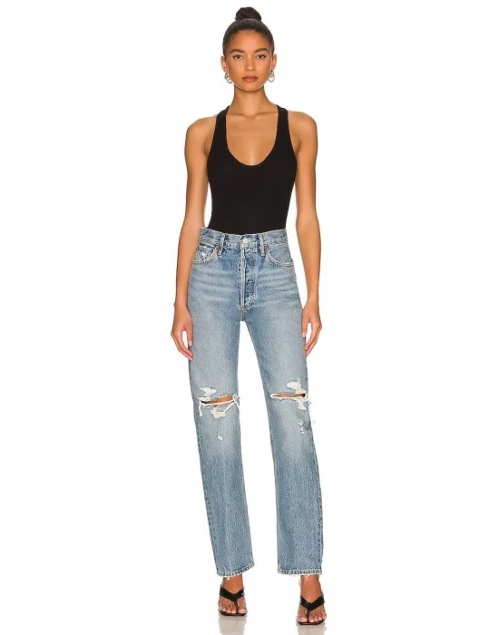 Kadın Siyah Ipek Jarse Bodysuit