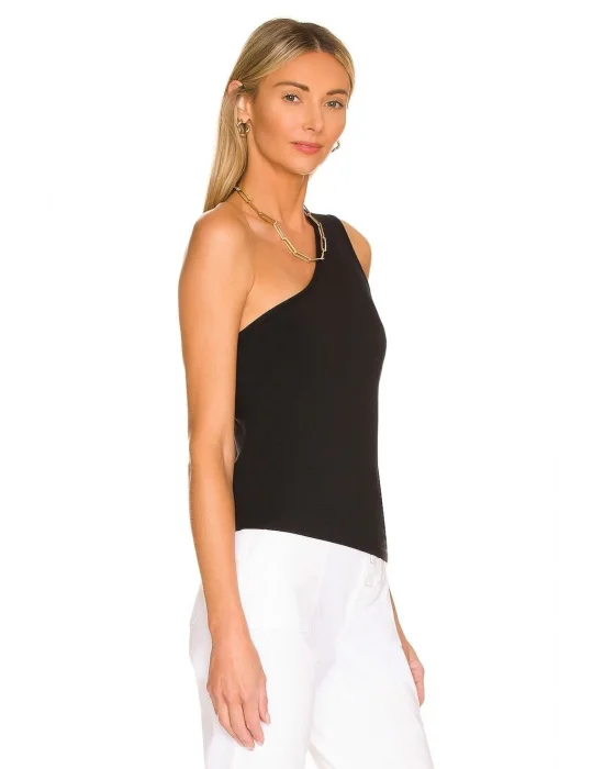 Kadın Siyah Tek Omuz Bluz