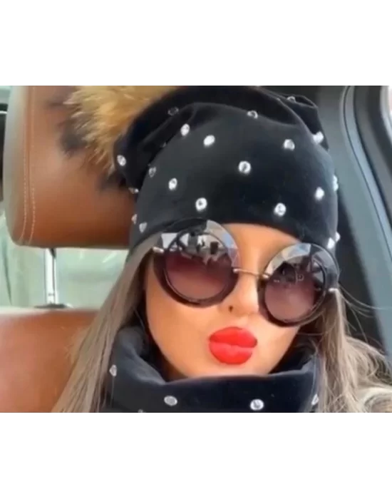 Kadın Taş Detay Boyunluk Ve Bere Takım