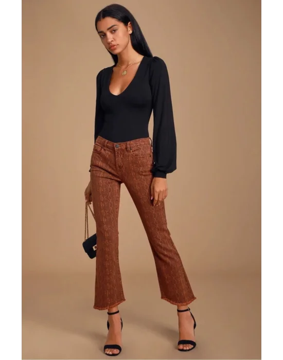 Kadın Uzun Kol Ipek Jarse Bodysuit