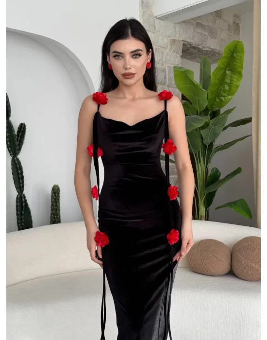 Kadrin Gül Detaylı Elbise