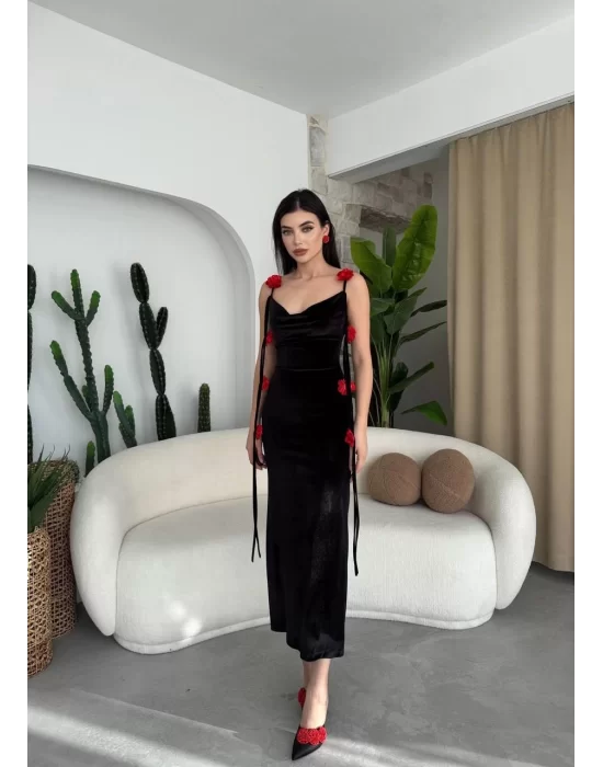 Kadrin Gül Detaylı Elbise