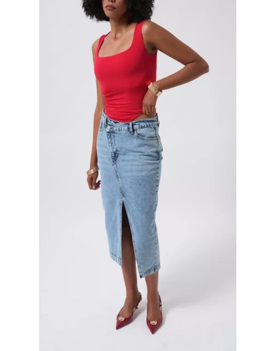 Kare Yaka Kalın Askılı Bodysuit