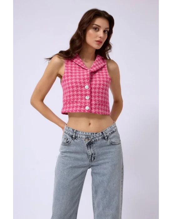 Kazayağı Crop Yelek