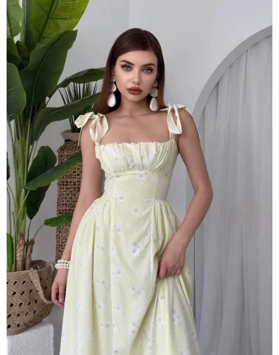 Khalesı Omuz Bağlamalı Elbise