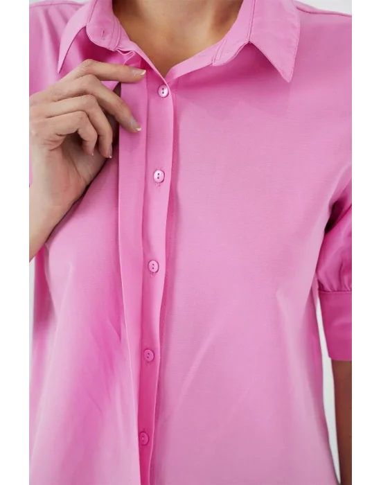 Kısa Kol Gömlek 20312 - Pembe