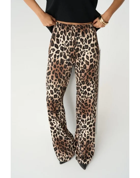 Lastikli Pantolon - Leopar