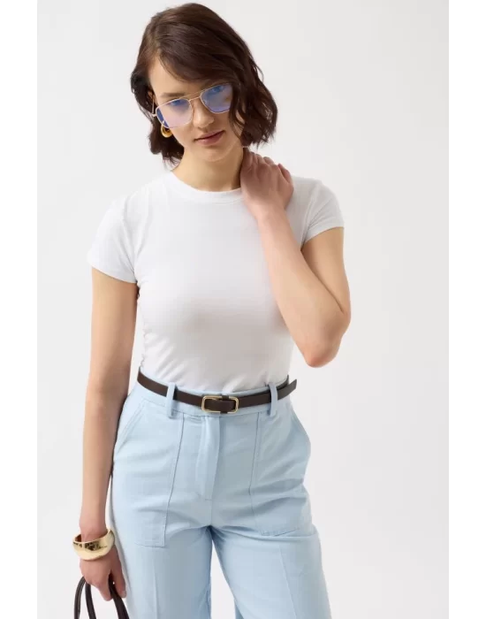 Likralı Basic T-Shirt