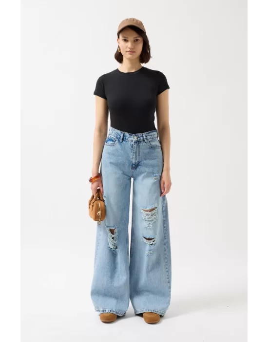 Likralı Basic T-Shirt