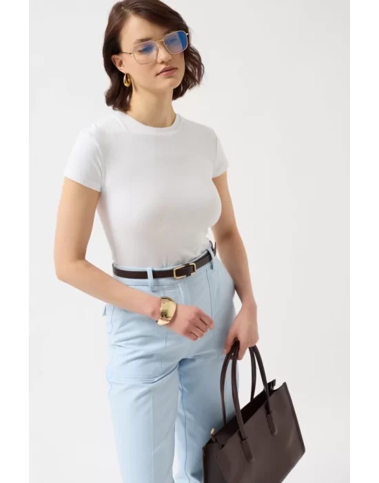 Likralı Basic T-Shirt