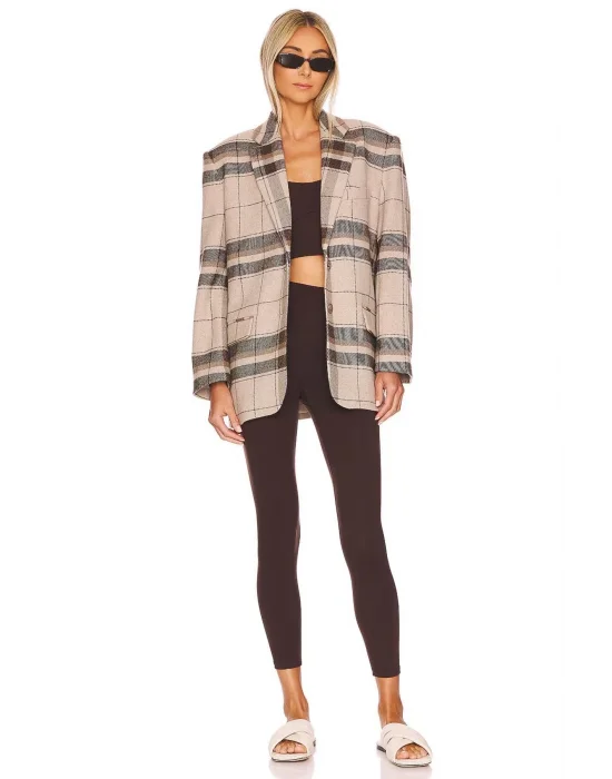 MetuCa Kadın Kahverengi Yüksek Bel Toparlayıcı Likralı İpek Jarse Kumaş Spor ve Günlük Tayt