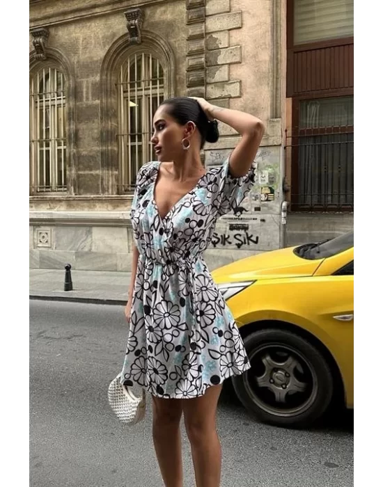 Lindsey Çiçek Desenli Elbise 2276-10