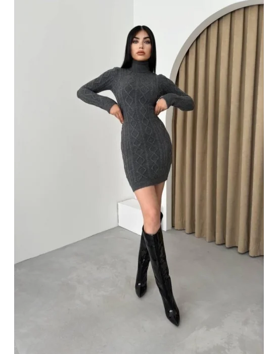 Livorna Boğazlı Mini Elbise