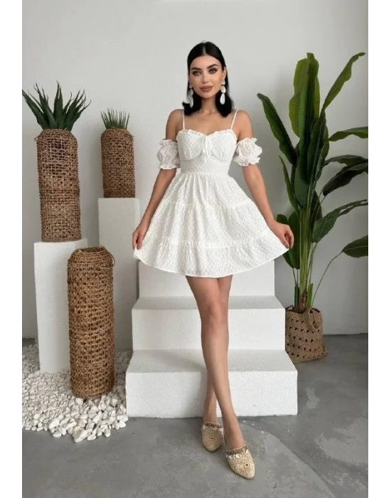 Lucca Kolu Lastikli Mini Elbise