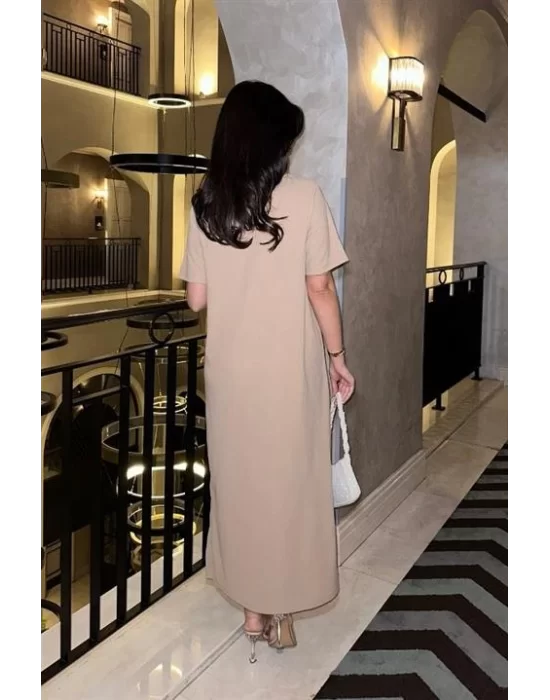 Manque Polo Yaka Yırtmaçlı Elbise 2689-8