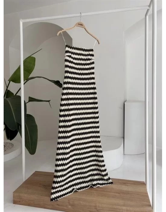 Maura Desenli Straplez Elbise 2770