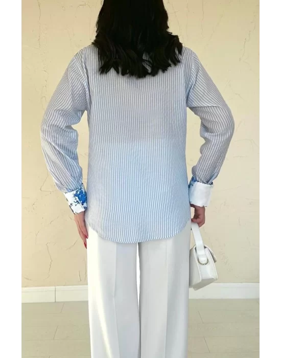 Mavi Garnili Gömlek