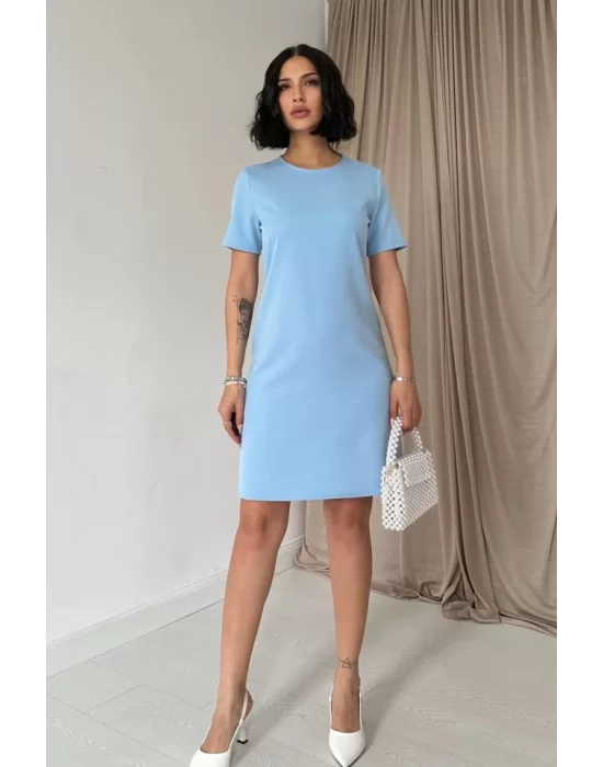 Lila Kısa Kol Atlas Mini Elbise