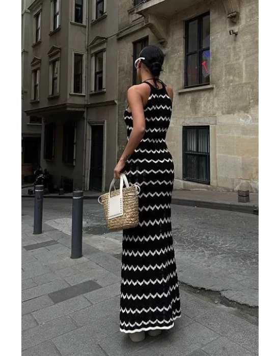 Melina Ajurlu Halter Yaka Elbise 2774