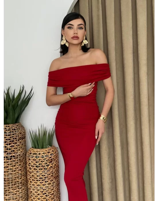 Milan Madonna Yaka Kalem Elbise