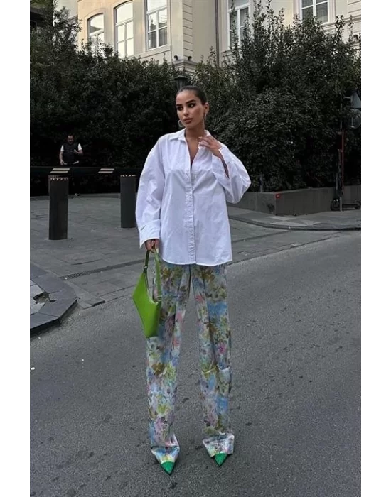 Mirian Sırt Dekolteli Gömlek 3228-08