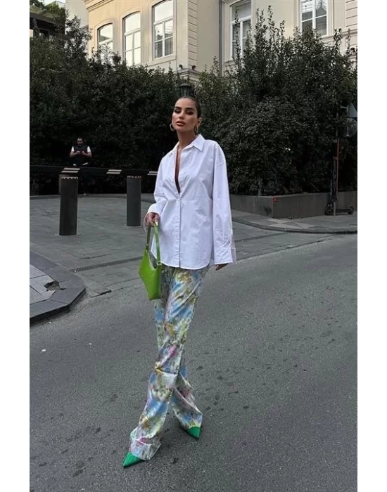 Mirian Sırt Dekolteli Gömlek 3228-08