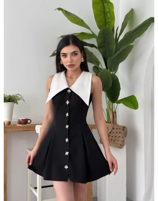 Ness Düğmeli Elbise