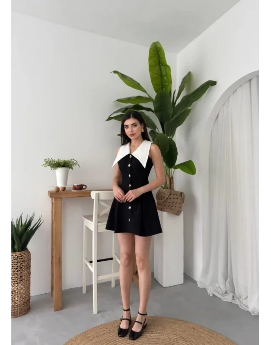 Ness Düğmeli Elbise