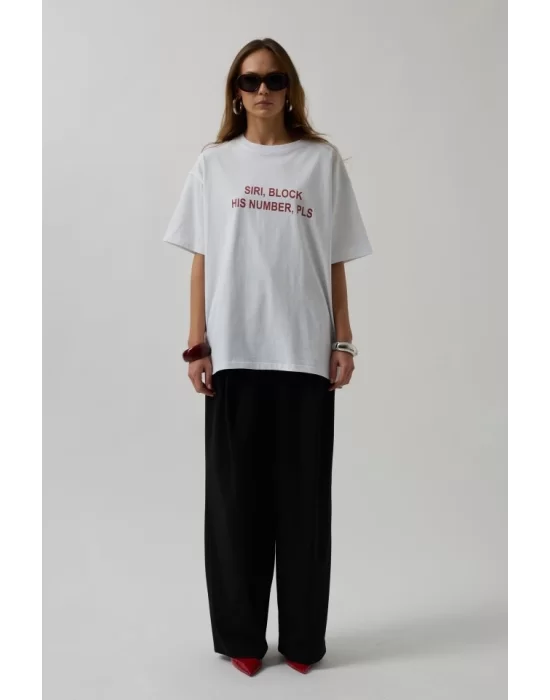 Ön Baskılı Oversize T-Shirt