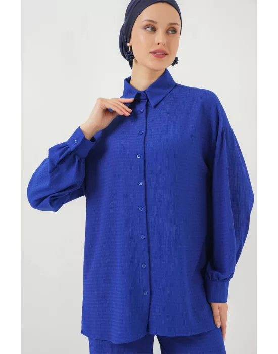 Örme Tesettür Alt Üst Takım 6711 - Saks