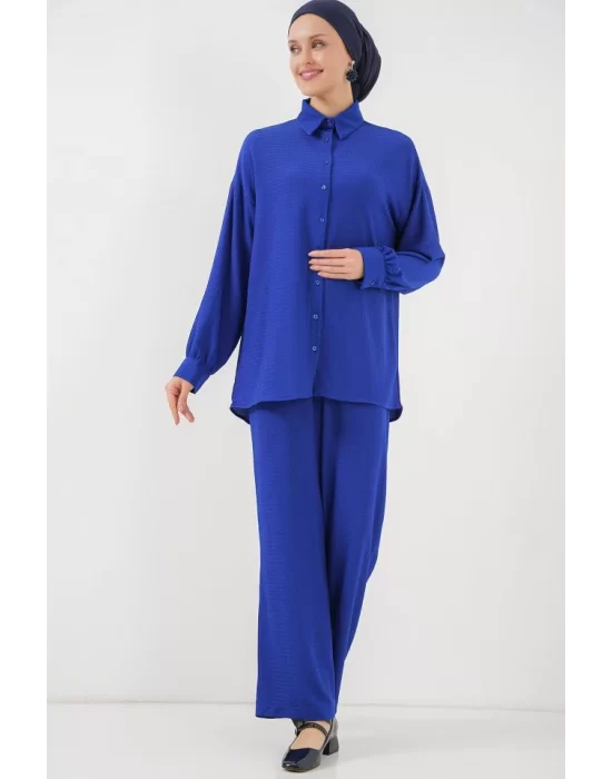 Örme Tesettür Alt Üst Takım 6711 - Saks