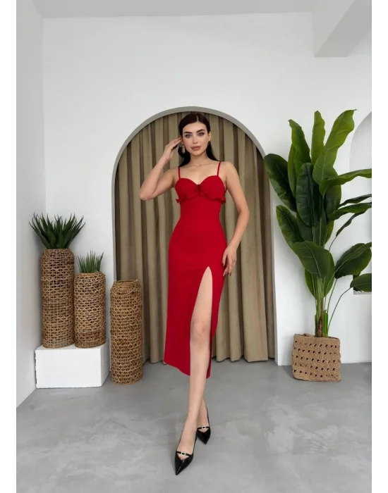 Papalia Sırt Detaylı Elbise