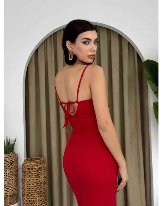 Papalia Sırt Detaylı Elbise