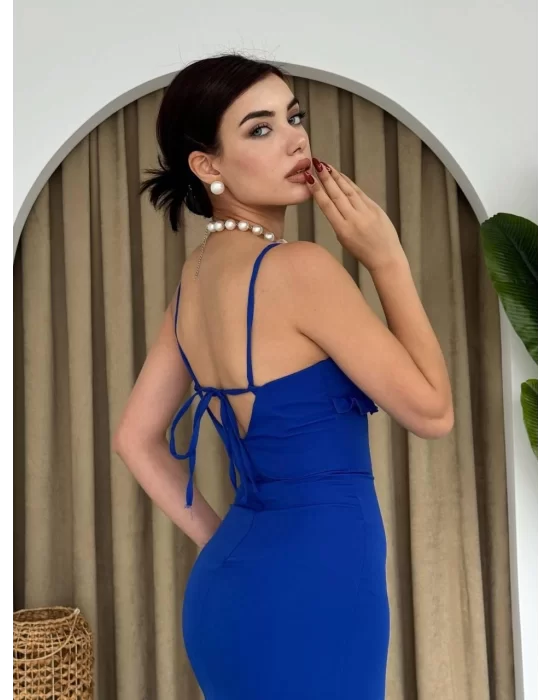 Papalia Sırt Detaylı Elbise